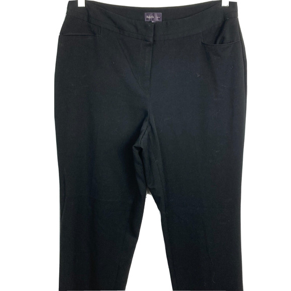 Rafaella Pants Womens Sz 12P Petite Black Curvy Fit Slim Dress Stretch Pockets - Picture 7 of 9